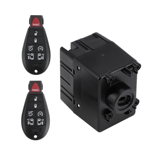 HOPESPANNER 68105738AF Wireless Ignition Module Switch with Remote Key Fob for Dodge Challenger Durango Grand Caravan for Jeep Grand Cherokee for Ram C/V 1500 2500 3500 4500 5500 2011-2014