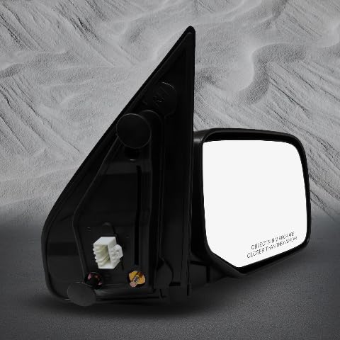 PM Auto Driver & Passenger Side Mirrors, Left-Right Power Heated Paintable Manual Folding Replacement For 2009-2015 Honda Pilot, Door Mirror Pair of 2