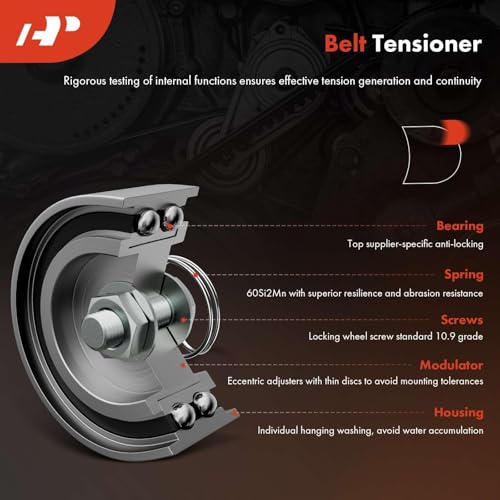 A-Premium Engine Serpentine Belt Drive Kit Compatible with Jeep Cars - WJ Series Grand Cherokee 1999-2004, TJ Series Wrangler 2000-2006 - 4.0L