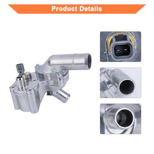 Upgrade Aluminum Thermostat Housing Assembly.(1PCS) Replaces Part # 5R3Z-8592-BA 5R3Z8592BA. Fit For 2005-2010 Ford Mustang 4.0L V6.