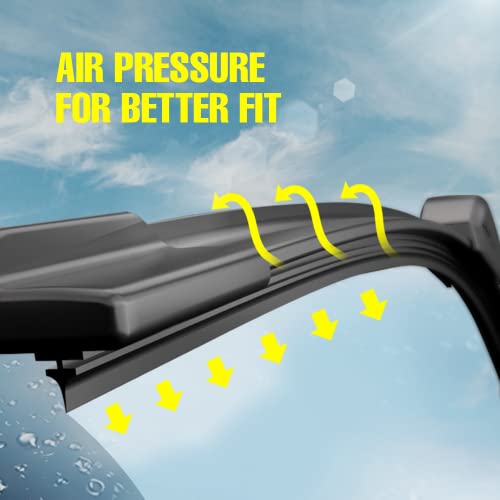 5 PLUS Custom-Fit Wipers For 2011-2023 VW Jetta Wiper Blades,24"+19"-2 PACK