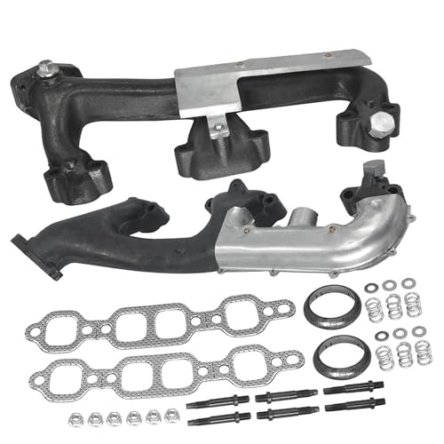 Exhaust Manifold Pair Left & Right Side Compatible With Chevrolet C1500 C2500 C3500 K1500 K2500 K3500 1988-1995 Compatible With GMC C1500 C2500 C3500 K1500 K2500 K3500 1988-1995 674-156 674-157