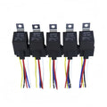 Losato JD1914 12V 40/30A 5-Piece Automotive Relay with Interlocking Harness Receptacle Holder, 5-pin Relay Connector, for Cars and Trucks-5 Pack
