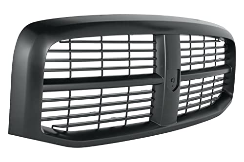 EzMech Front Grille Assembly - Compatible With Dodge Ram 1500 / 2500 / 3500 Grills 2006-2009 - Black Frame & Insert