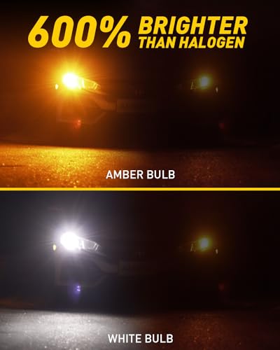AUXITO Latest CANBUS 3157 Switchback LED Bulbs 3057 3457 4157 Dual Color Amber/White Anti Hyper Flash Built-in Resistor Error Free Turn Signal Lights and DRL/Parking Lights, Pack of 2