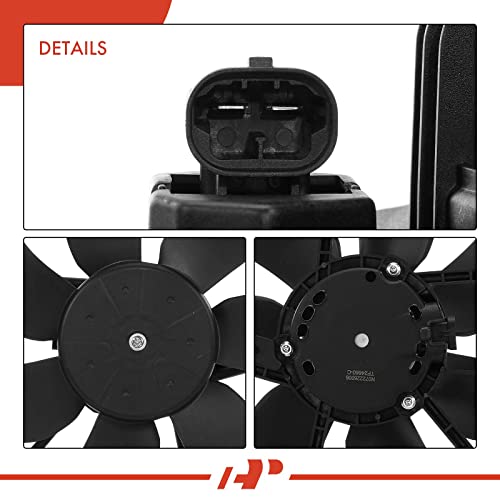 A-Premium Engine Radiator Cooling Fan Assembly Compatible with Select Nissan Models - Rogue Sport 2017-2022 L4 2.0L, Qashqai 2017-2022 L4 2.0L