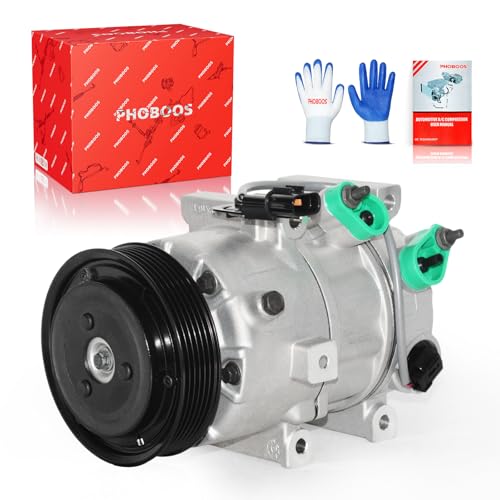 PHOBOOS A/C Compressor with Clutch Compatible with Hyundai Sonata 2011-2014 L4 2.0L/2.4L & Kia Optima 2011 L4 2.0L/2.4L. Ref. CO-11218C, 178317