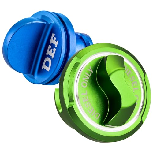 ROMELACK Magnetic Billet Aluminum Diesel Fuel Cap & DEF Caps Compatible with Dodge Ram 1500 2500 3500 2019-2023