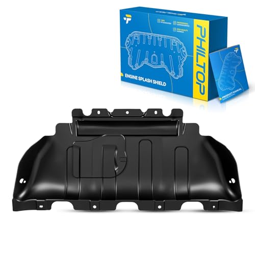 PHILTOP Engine Splash Shield Under Car Shield Cover Compatible with 2011-2021 Jeep Grand Cherokee 3.6L, 2011-2022 Dodge Durango 3.6L, 2022 Jeep Grand Cherokee WK, Engine Case Guards Replace# CH1228120