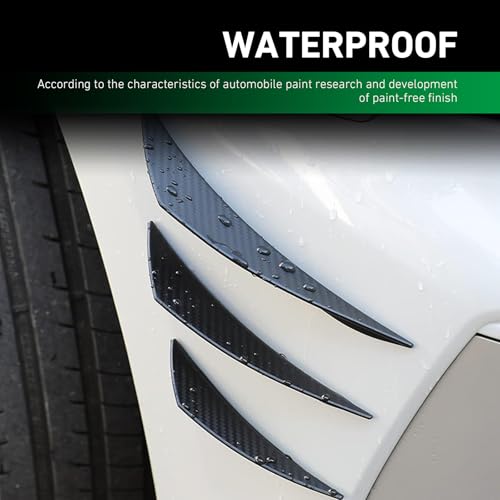 WZP 6 PCS Car Spoiler Canards Kit, Self-Adhesive Auto Front Bumper Lip Spoilers, Body Anti-Scratch Splitter Decoration, Universal Car Exterior Accessories for SUV, Sedan, Truck (Glossy Black)