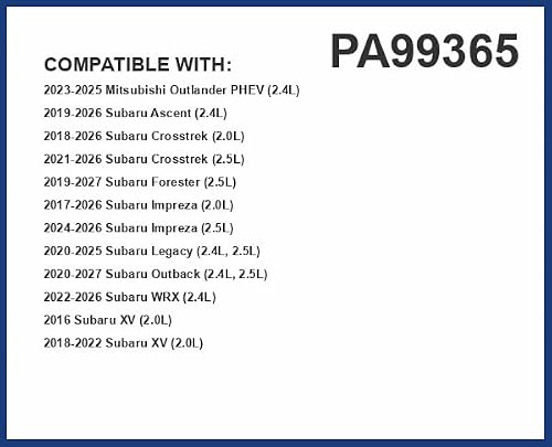 PG PA99365 Engine Air Filter | Fits 2019-2027 Subaru Forester 2.5L; 2018-2026 Crosstrek 2.0L; 2019-2026 Ascent 2.4L; 2022-2026 WRX 2.4L