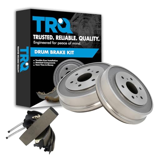 TRQ Rear Brake Drum and Shoe Kit for Chevrolet GMC