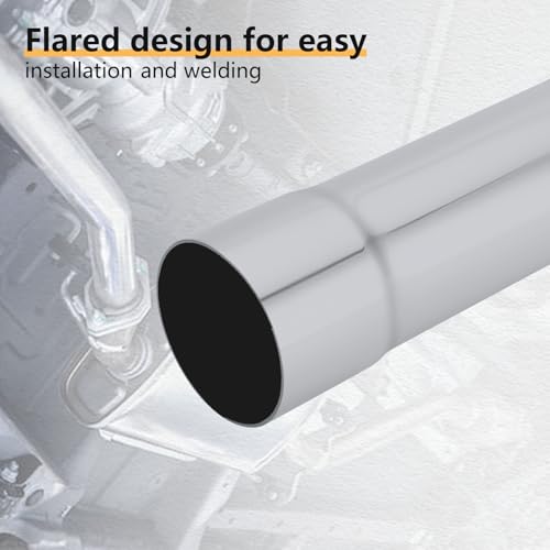 LCGP 3" Custom Mandrel Straight Exhaust Pipe, 30" Long, Made of Mild Steel Fit 3 Inch Exhaust System