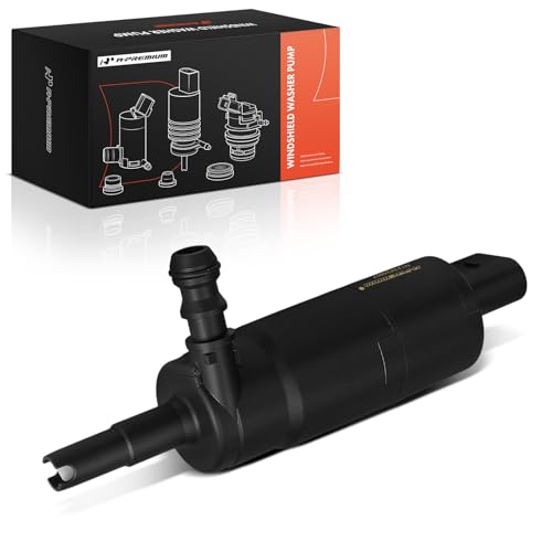 A-Premium Front Windshield Washer Pump Compatible with Volkswagen Jetta, Passat, Tiguan, Beetle, CC, Touareg, Eos, GTI & BMW 318i,318ti, 323Ci, 323i, 323is & Audi A4, A5, A6, A3, A8, TT & Porsche 911
