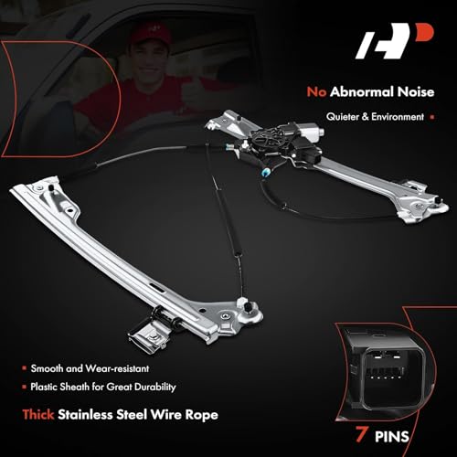 A-Premium Front Driver Side Power Window Regulator with Motor (7-Pin Motor)
