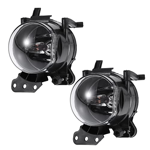 X AUTOHAUX 1 Pair Driving Fog Lights Assembly with Bulbs 63176910791 63176910792 Left Right Fog Lamp with Clear Lens for BMW 5 Series 3 Series