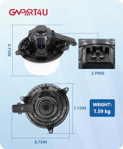 GVPART4U Front Blower Motor 700237 for Ford 2009 2010 2011 2012 2013 2014 F150, 2009-2014 2015 2016 2017 Ford Expedition Lincoln Navigator, AC Heater Blower Motor