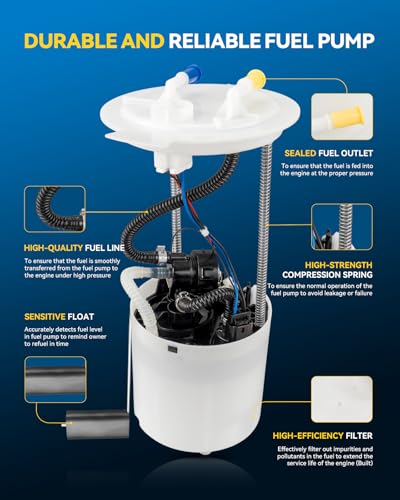 PHILTOP FG1318 Fuel Pump Module Assembly Fits Ford Escape 2009-2012 2.5L/3.0L, Mercury Mariner 2009-2011 2.5L/3.0L, Mazda Tribute 2010 2.5L, Replacement for E2529M, E2554M, E2566M, P76434M
