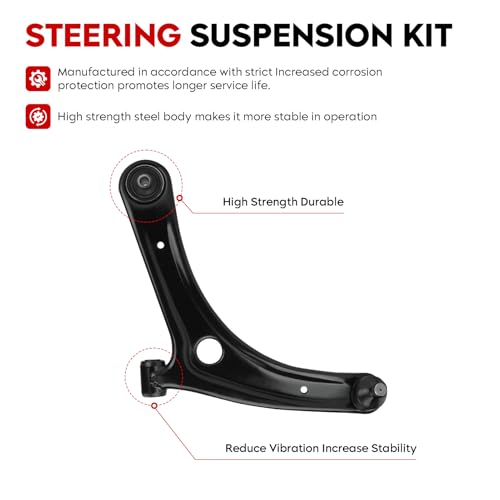 Front Lower Control Arm Suspension Kit Fit for 2007-2017 Jeep Compass Patriot 2009-2012 Dodge Caliber with Ball Joint Tie Rods K620065 K620066-8 pcs