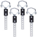 VOROBAWIN 4-Pack Universal Exhaust Hanger Brackets, Exhaust Hangers for 1", 1.5", 2" and 2.25" Pipes, Fits All Sizes from 1"-2.36", Bolt-On Swivel Muffler Hangers with Reinforced Rubber Pads