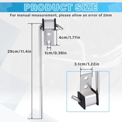 Universal Stainless Steel Exhaust Hanger Heavy-duty Exhaust Hanger Rod Exhaust Pipe Hanger Bracket Weld On - 3/8" Rod 11" Long(4 PCS)