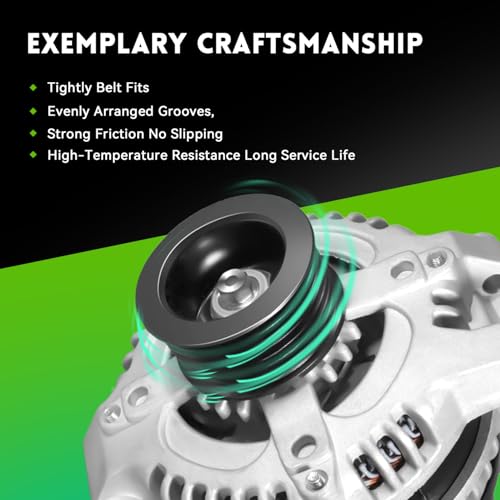 WAGSON 13980N Alternator Replacement For 2003-2007 Honda Accord 2.4, 2006-2011 Civic 2.0, 2007-2011 CRV 2.4, 2003-2011 Element 2.4, A.cur.a 04-08 CSX 2.0L, 04-08 TSX 2.4L, 104210-4732, 31100-RAA-A01