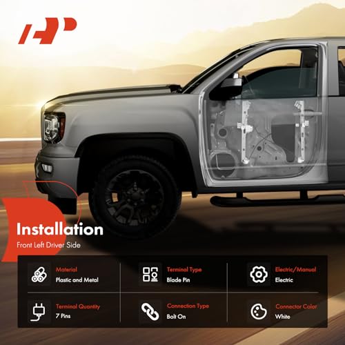 A-Premium Electric Power Window Regulator with Motor Compatible with Chevrolet Colorado & GMC Canyon, 2015-2020, Pickup, Front Left Driver Side