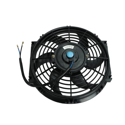 10" inch Slim Fan Push Pull Electric Radiator Cooling Fans 12V Mount Kit Unversal Black