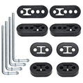Luumtee Rubber Exhaust Hanger,2 Holes and 4 Holes Adjustable Muffler Hanger(0.47" Hole Diameter),90°Bend Universal Weld in Place Exhaust Hanger Rod (12 PCS)