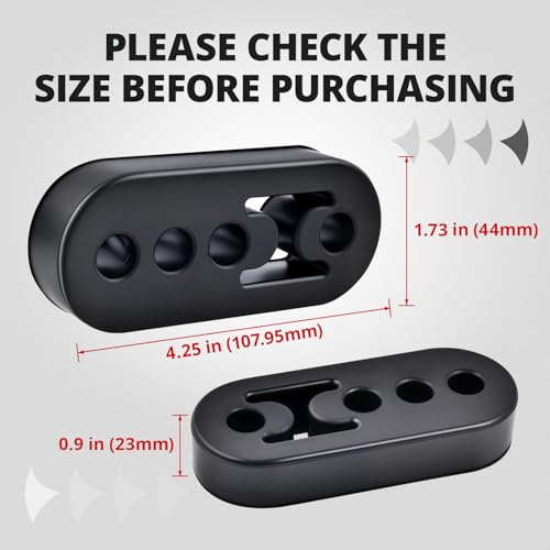 EVIL ENERGY Exhaust Hanger Rubber Adjustable Insulator Bushing Mount 4 Holes Universal 4PCS