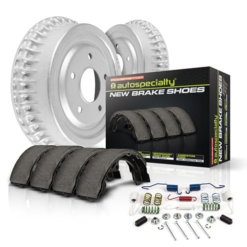 Power Stop KOE15312DK Autospecialty Rear Replacement Brake Kit-OE Brake Drums & Ceramic Brake Pads For Ford E-150 Econoline, Ford E-150 Econoline Club Wagon, Ford F-150 [Model Specific]