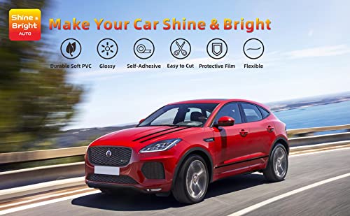 Glossy Black Car Exterior and Interior Molding Trim Universal Bumper Window Door Body Side and Household Furniture Surfaces Decorative Strip Scratch-Proof (Width: 5/16inch (8mm), Length: 8Ft)