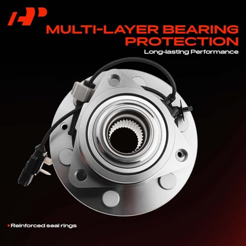 A-Premium 2 x Front Wheel Bearing and Hub Assembly for Chevy GMC Cadillac - Silverado 1500, Sierra 1500, Suburban, Yukon, Escalade, XTS, 4WD Only & with ABS & 6-Lug