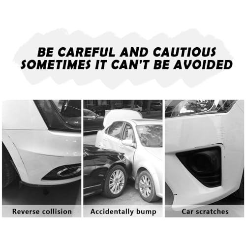 2PCS Rubber Car Bumper Guard,Anti-Collision Anti-Scratch Car Rear Bumper Protector Strip,Universal Car Bumper Protector Guard Car Exterior Accessories for Cars Trucks SUVs (Black)