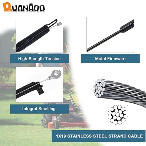 Quanaoo Brake Cable 133-1998 for Toro 30" Timemaster Lawn Mower Blade Engagement Cable Replacement fits 21199 21200 20976 20978 Replaces 115 8439 Walk Behind Lawnmower Brake Cable Parts