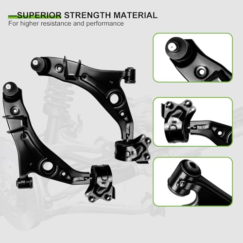 SCITOO 6pcs Front Suspension Kit Lower Control Arm And Ball Joint Outer Tie Rod End Sway Bar End Link Replacement for 2007-2014 for Ford Edge for Lincoln MKX