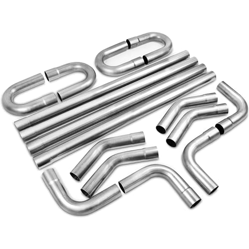 2.5 Inch T304 Stainless Steel Exhaust Pipe Kit, 2.5'' OD, 16PCS