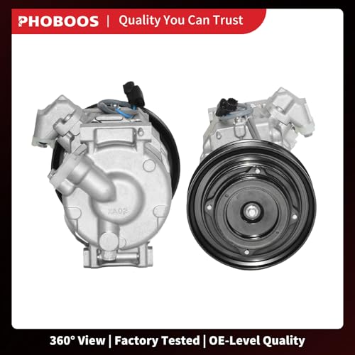 PHOBOOS A/C Compressor with Clutch Compatible with Acura TL 2009-2014, TSX 2010-2014, RDX 2013-2015 & Honda Accord 2008-2012, Accord Crosstour 2010-2011, Crosstour 2012【3.5L/3.7L】. Ref. CO-29030C