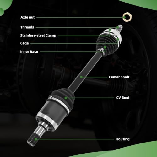 Yunnergo Front Driver CV Axle Compatible with Civic 2006-2011 66-4232