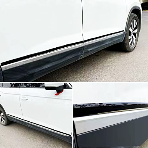 Glossy Black Car Exterior and Interior Molding Trim Universal Bumper Window Door Body Side and Household Furniture Surfaces Decorative Strip Scratch-Proof (Width: 5/16inch (8mm), Length: 8Ft)
