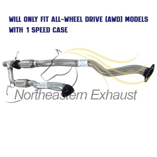 Exhaust Front Pipe Front Y Pipe Kit Compatible with Jeep Cherokee 2014-2018 3.2L | Stainless Steel | Northeastern Exhaust | Includes Gaskets Clamp Bolt Kit | Direct-Fit Replacement