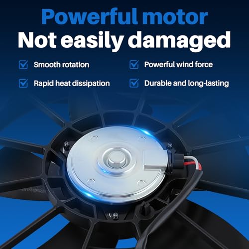 AUTOKAY Radiator Condenser Cooling Fan Kit for Honda Civic 2006 2007 2008 2009 2010 2011 Replace 19015-RNA-A01 19030-RNA-A51 19020-RCJ-A01