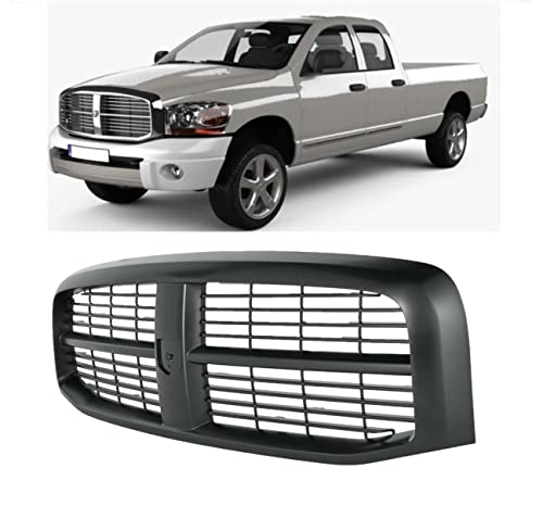 EzMech Front Grille Assembly - Compatible With Dodge Ram 1500 / 2500 / 3500 Grills 2006-2009 - Black Frame & Insert