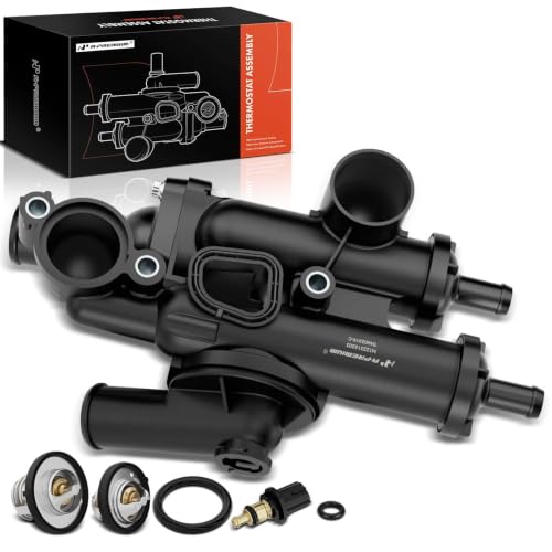 A-Premium - Thermostat Housing Assembly W/Sensor 68003582AB - Compatible with Dodge, Chrysler & Jeep - Journey 09-20, Avenger 09-14, Compass Patriot 07-17, Caliber, Sebring, 200 - DOHC 4Cyl 2.4L 2.0L