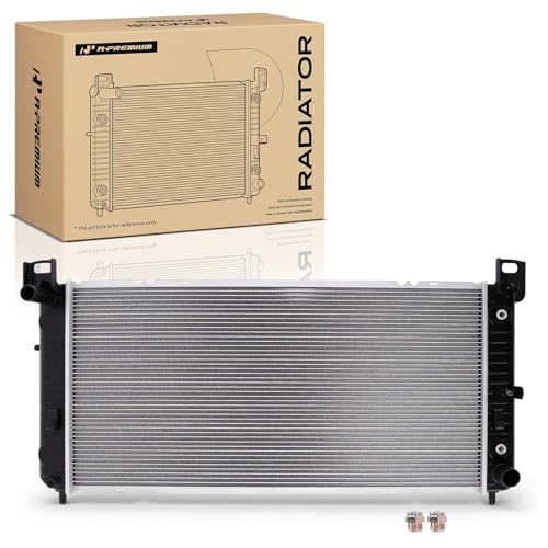 A-Premium 34" Engine Coolant Radiator Compatible with Chevy Silverado, Suburban, Tahoe & GMC Sierra, Yukon & Cadillac Escalade, Automatic Transmission, Without Engine Oil Cooler, w/ 2 Oil Cooler Holes
