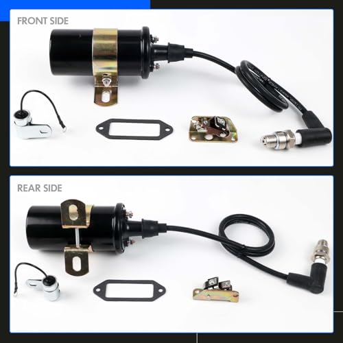 Ignition Coil, Points, Condenser, Spark Plug & Wire, Fit for Kohler K-Series Tractor Engine K90 K91 K141 K161 K181 K241 K301 K321 K341 K361 K482 K532 K582 Replace# 47 150 01-S, 230722-S