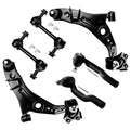 SCITOO 6pcs Front Suspension Kit Lower Control Arm And Ball Joint Outer Tie Rod End Sway Bar End Link Replacement for 2007-2014 for Ford Edge for Lincoln MKX