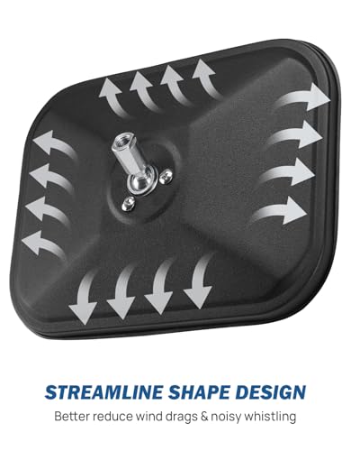 JOYTUTUS Mirrors Doors Off Compatible with Wrangler TJ JK JKU 1997-2018, Does Not Fit on Doors, Easy-Install Side View Mirrors, No Vibration & Wobble