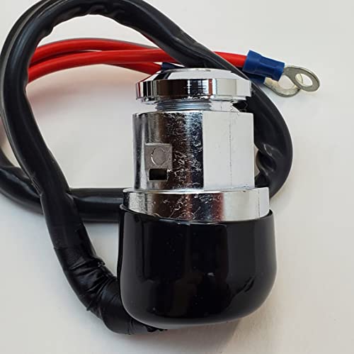 Chrome 3 Position Ignition Switch (Off, Ignition, Ignition w/Lights) w/2 Tamper Resistant Round Keys for 1979-2003 Harley Sportster, 1991-2005 Dyna (Except FXDWG) & Custom Applications - HD# 71705-97