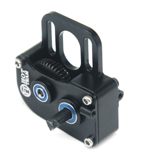 Hot Team Hobby Aluminum DIY Gear Box Gearbox Transmission for SCX24 RC Parts Upgrade Parts (Black)